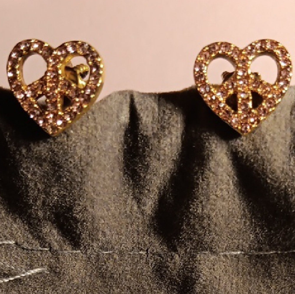 Juicy Couture Y2K Gold Heart Stud Earrings